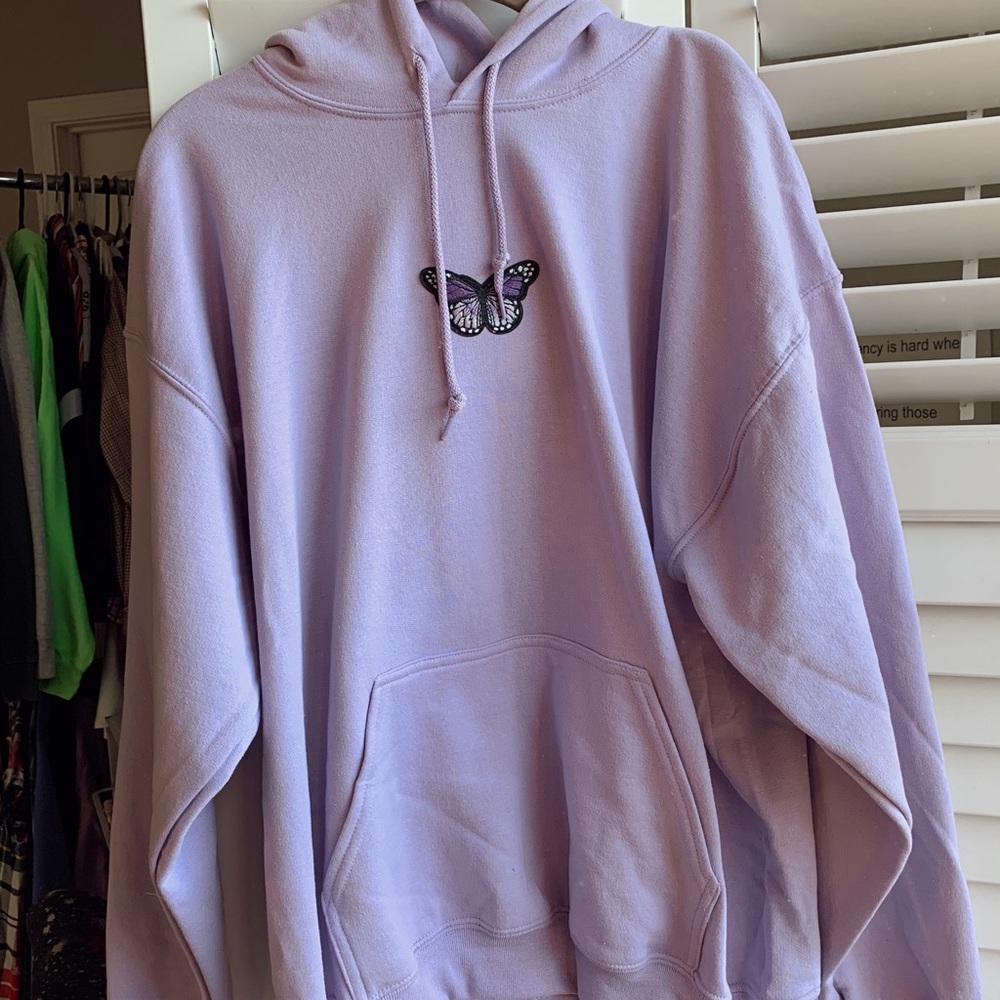 Purple butterfly hoodie